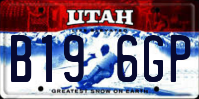 UT license plate B196GP