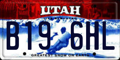 UT license plate B196HL