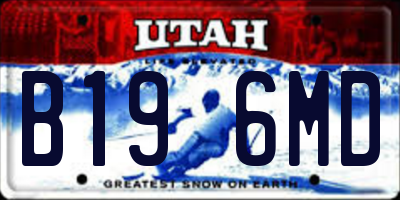 UT license plate B196MD
