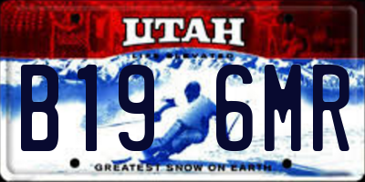 UT license plate B196MR