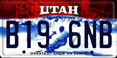 UT license plate B196NB
