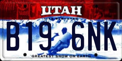 UT license plate B196NK