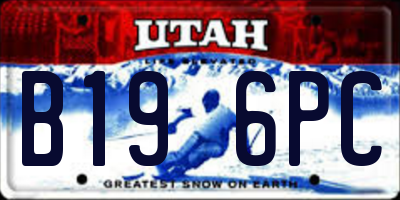 UT license plate B196PC