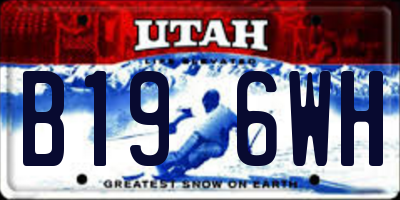 UT license plate B196WH