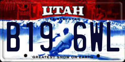 UT license plate B196WL