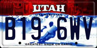 UT license plate B196WV