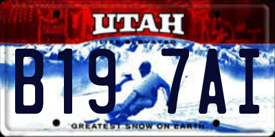 UT license plate B197AI