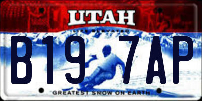 UT license plate B197AP