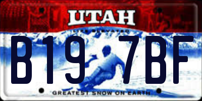 UT license plate B197BF