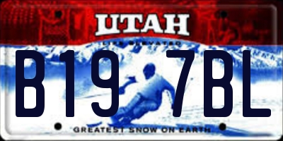 UT license plate B197BL