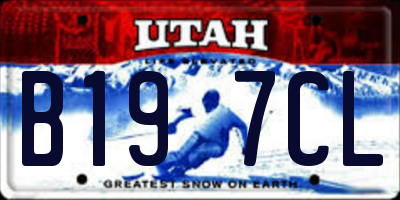 UT license plate B197CL