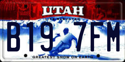 UT license plate B197FM