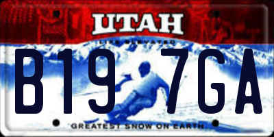 UT license plate B197GA