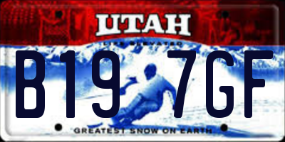 UT license plate B197GF