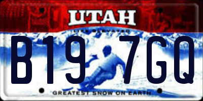 UT license plate B197GQ