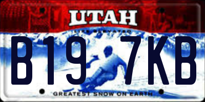 UT license plate B197KB