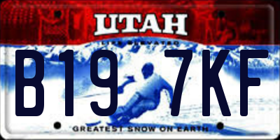 UT license plate B197KF