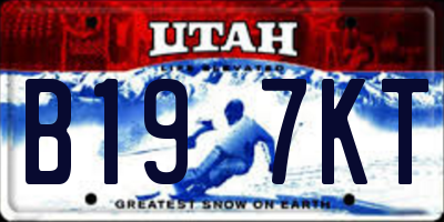 UT license plate B197KT