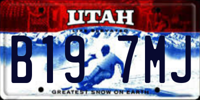 UT license plate B197MJ