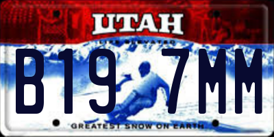 UT license plate B197MM