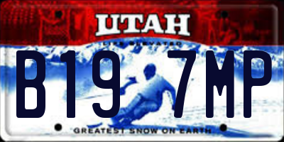 UT license plate B197MP