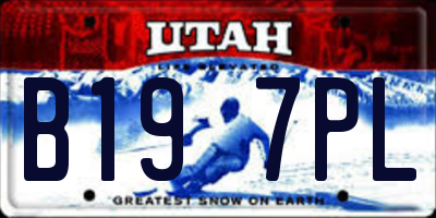 UT license plate B197PL