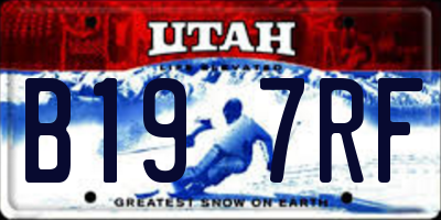 UT license plate B197RF