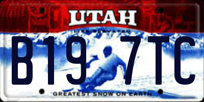 UT license plate B197TC