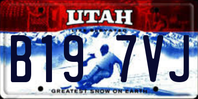 UT license plate B197VJ
