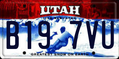 UT license plate B197VU