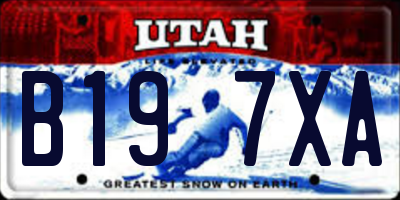 UT license plate B197XA