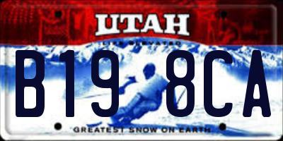 UT license plate B198CA