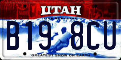 UT license plate B198CU