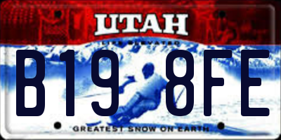 UT license plate B198FE