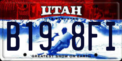 UT license plate B198FI