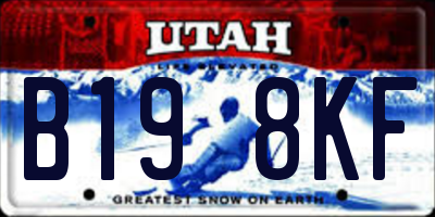 UT license plate B198KF