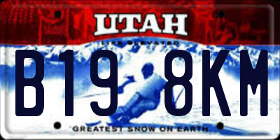 UT license plate B198KM