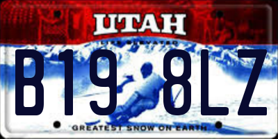 UT license plate B198LZ