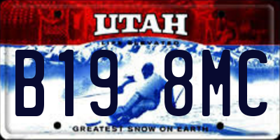 UT license plate B198MC