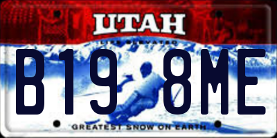 UT license plate B198ME
