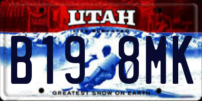 UT license plate B198MK