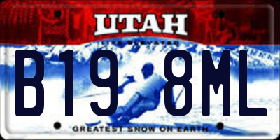 UT license plate B198ML