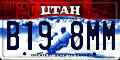 UT license plate B198MM