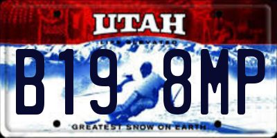 UT license plate B198MP