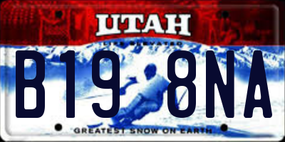 UT license plate B198NA