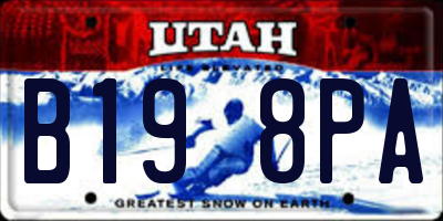 UT license plate B198PA