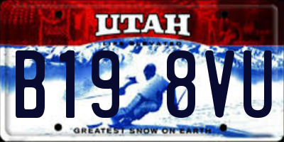 UT license plate B198VU