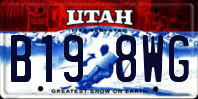 UT license plate B198WG