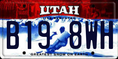 UT license plate B198WH