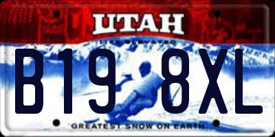 UT license plate B198XL